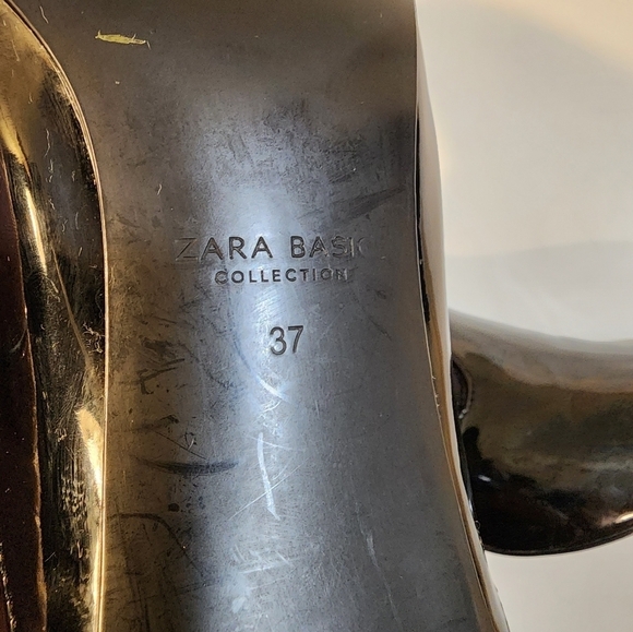 Zara Basics Black Faux Patent Leather size 37 - Picture 9 of 13
